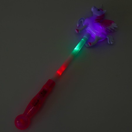Light wand "unicorn", with wings, color mix-3