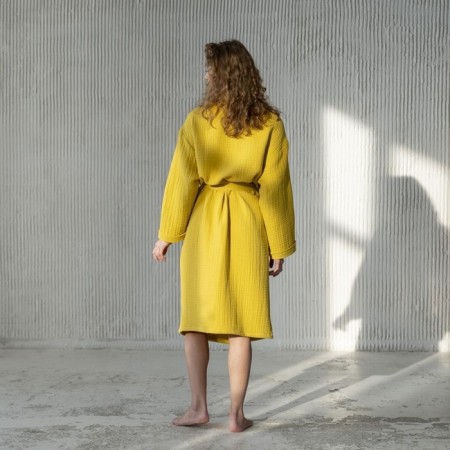 Shifu robe, size m, mustard color-2