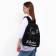 School backpack, lightning department, external pocket, black color
