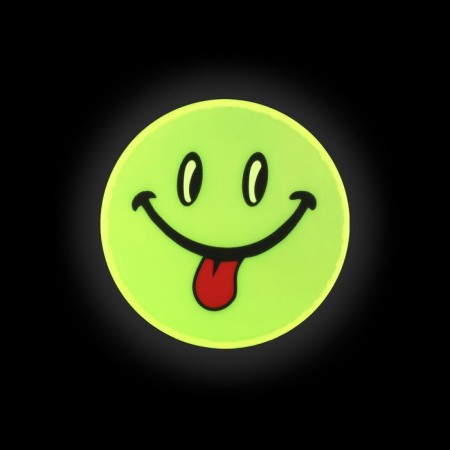 Reflective stickers "smiles", d = 5 cm, 4 pcs on the sheet, yellow color-2