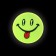 Reflective stickers "smiles", d = 5 cm, 4 pcs on the sheet, yellow color