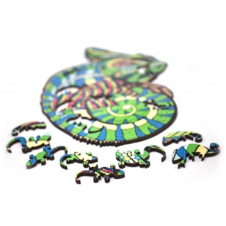 Ewa wooden puzzle, chameleon, 26 × 20 cm, puzzle-7