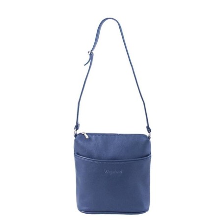Cross-Bodi bag, lightning department, 2 outer pockets, blue color