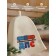DPS bath hat with print, white