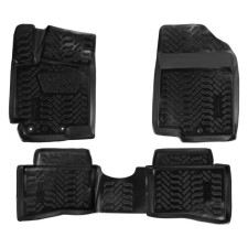A set of rugs in the Airline Salon, Hyundai Solaris I 2010-2017, high side, polymer, black color, 4 pcs