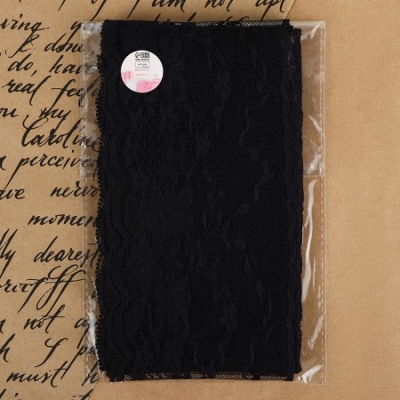 Capricon lace, 90 mm × 3 ± 0.5 m, black color-2
