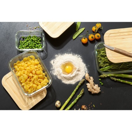 Smart Solutions baking and storage container, with bamboo lid, 370 ml-6