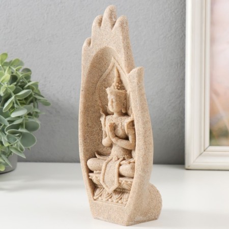 Souvenir Polystone "Buddha and palms" Sand set 2 pcs 9x11.5x21.5 cm-4