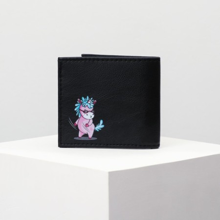 Wallet, artificial leather "Pinky Unicorn", black-2