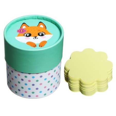 Block of paper Figuries 7 x 7cm, 700 sheets, 75 g/m2, DEVENTE. Cute.fox, in a cardboard box