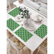A set of napkins for setting the Green Dragon table, rectangular, size 32x46 cm, 4 pcs