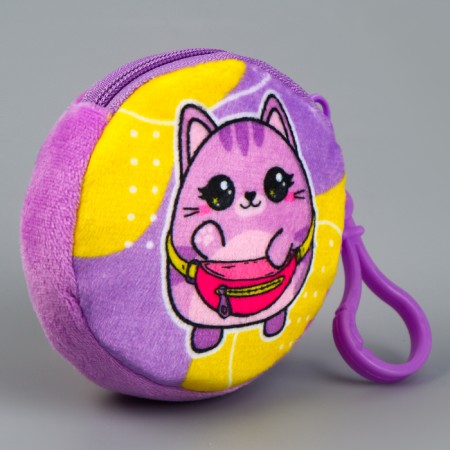 Kid wallet for a girl in the showbox "Beasts", plush, color mix-3