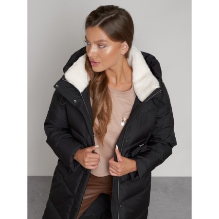 Coat insulated winter female, size 54, black color-24