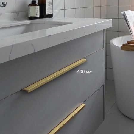 Handle Cappio RT001AU, l = 400, m/o 256, color satin gold-3
