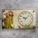 Wall watches: flowers, silent, 35 x 60 cm