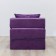 Handwheel chair-bed "Essen", velor fabric, purple color