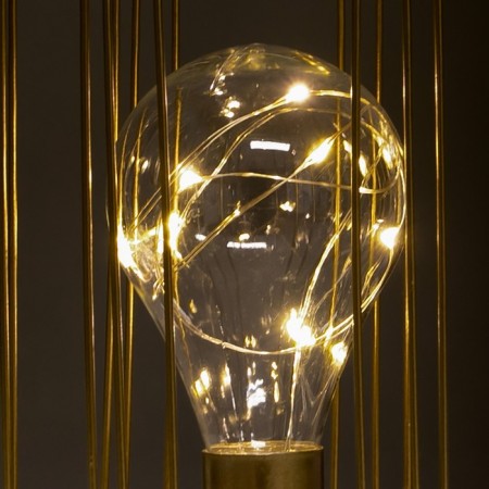 Nightlight "rectangle" LED from batteries 3haa gold 12.5x12x20 cm Risalux-3