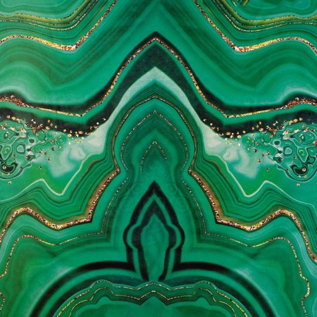 Paper packing glossy double -sided "malachite", 70 x 100 cm-1