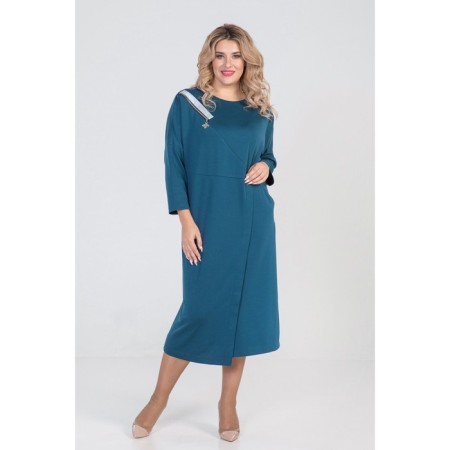 Female dress, size 66, turquoise color-3