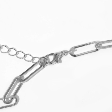 The necklace "millennium" suspension, black color in silver, 33 cm-1