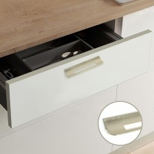 Furniture bracket RS1402, M/O = 160, Satin gold color