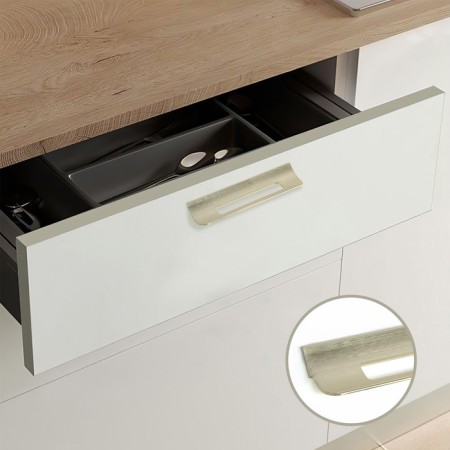 Furniture bracket RS1402, M/O = 160, Satin gold color