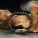 Bracelet from lava with bead "Dragon's Eye" No. 2