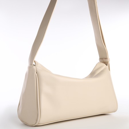 Bag Women's Cross-Bodi, on a zipper, beige color-1