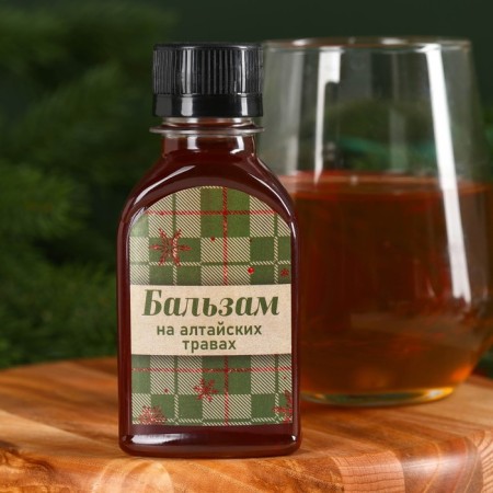 Gift set “New Year: Snigir”: gathering of grass 20 g, jam from pine cones 20 g, non -alcoholic balms 100 ml.-2