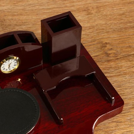 Table set 4V1 with a business card holder, red tree-4
