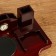 Table set 4V1 with a business card holder, red tree