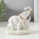 Souvenir Ceramics "Walk of an elephant from an elephant" White with gold 12.2x12.7x7.2 cm