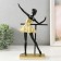 Polystone souvenir "Little ballerina at the machine" Gold with black 16x8x28 cm