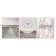 Carty clock wall modular "Happiness inside us", 30 x 40 cm, silent, triptych