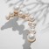 Earring "Kaff" Pearl treasure, white color in gold