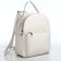 Women's backpack made of artificial leather with lightning, 1 pocket, white color