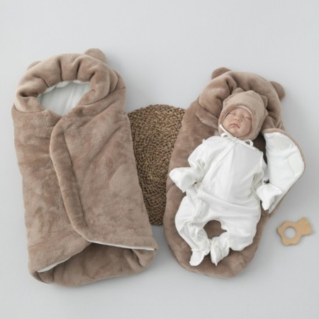 Set for discharge Winter Kinderlitto "Fluffy Bear", 5 items, height 56-62 cm, cappuccino color