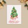 Mini Postcard “Happy New Year!”, Emergency Christmas tree, 6 x 8 cm, New Year