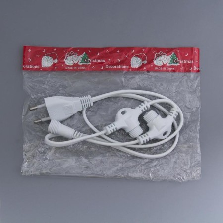 Power cord for vessels 3 outputs, white thread-3