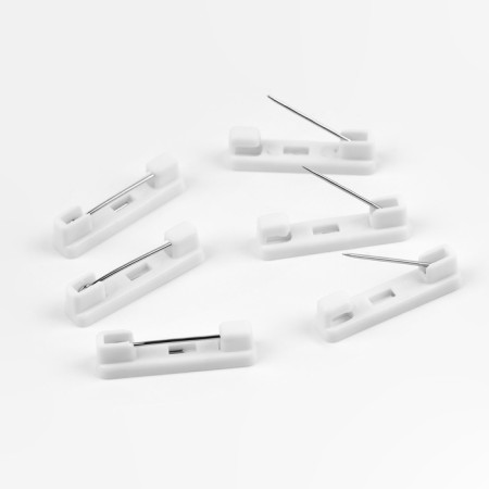 Basket for brooches, 22 mm, 20 pcs, white color-4