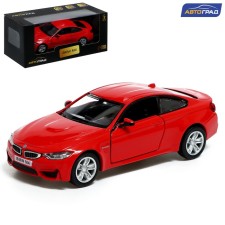 Metal machine BMW M4 Coupe, 1:32, inertia, doors open, red color