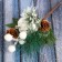 Decor "Winter Charm" White apple bumps of needles, 21 cm