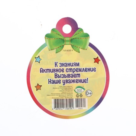 Medal "For the desire for knowledge!" Council, 10 x 10 cm-1