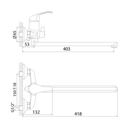 Bath mixer Rossinka A35-32-1
