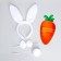 Carnival set "Cool bunny" (rim-ear, tail+ butterfly+ carrot)