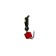 Mormyshka ants black, lime of the eye + cube Granin red, weight 0.3 g