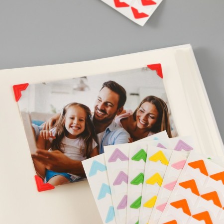 A set of corners with a pocket for photos 24 corners "color" mix 12.5x9 cm-6