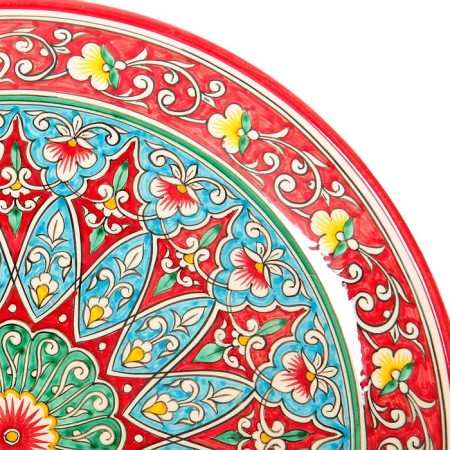 Largan Rishtan ceramics "Flowers", 37 cm, red-4