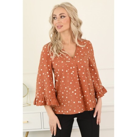 Female blouse, size 58, beige color-10
