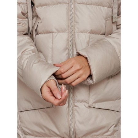 Coat insulated winter female, size 46, color light green-15